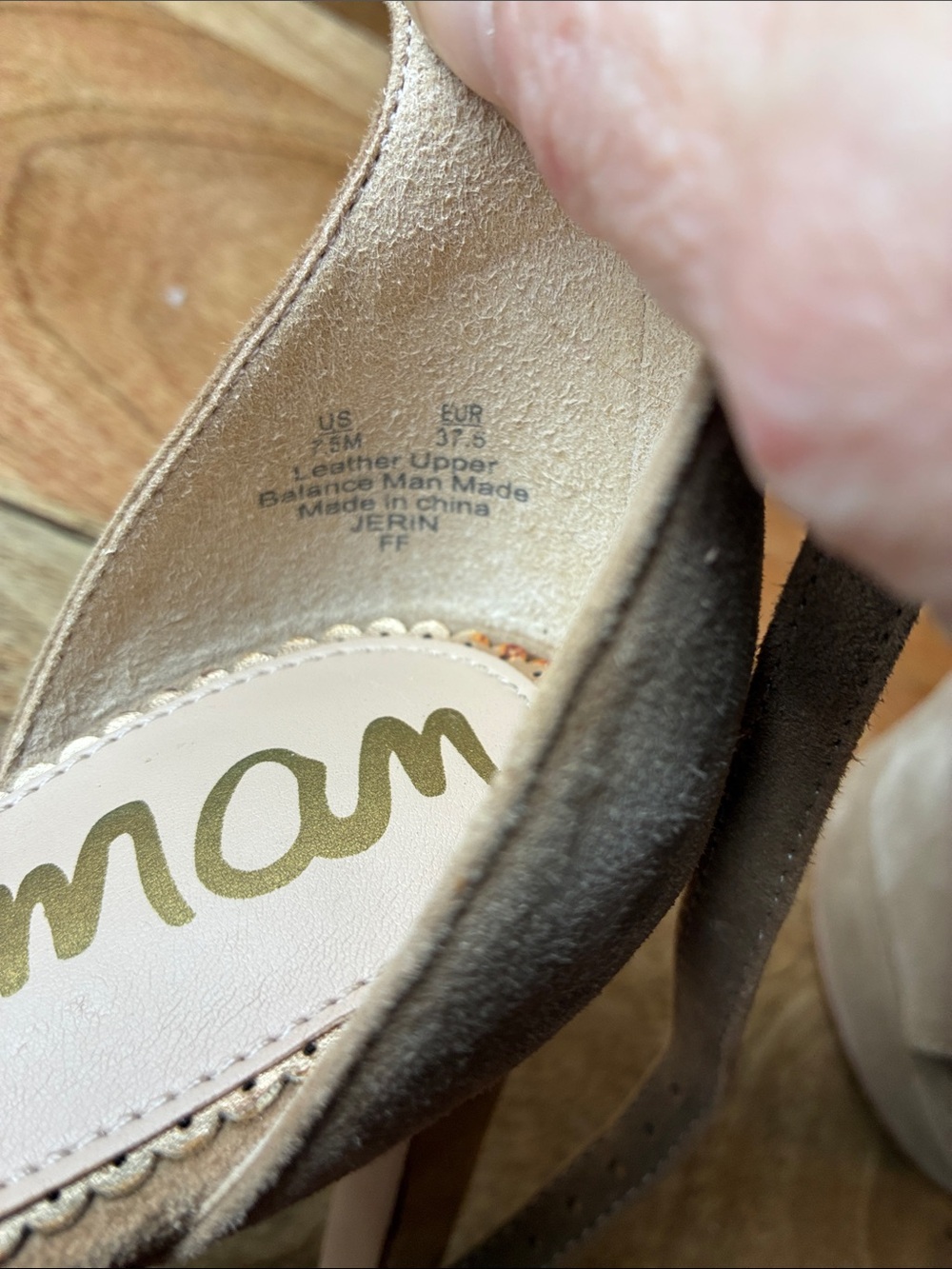 Sam Edelman Tan Suede Platform Peep-Toe Ankle Strap Heels - Picture 3 of 16